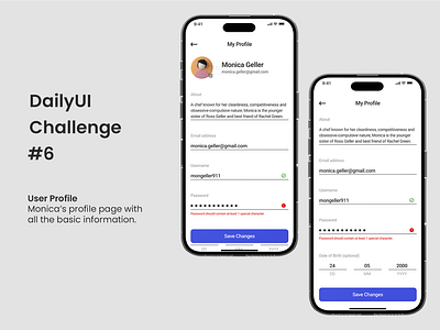 Daily UI #6 User Profile android app design creative daily ui challenge dailyui form ios minimal mobile app technology ui uidesign user user experience user friendly user profile ux ux design