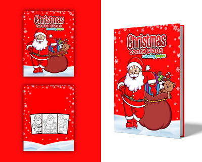 Christmas Santa Claus Coloring Book Cover de book cover books christmas paper