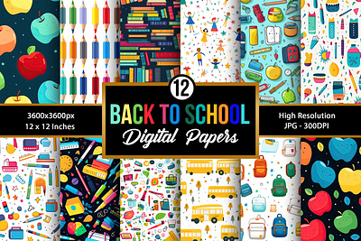 Back to School Digital Papers, Teacher's Printable Papers nature cartoon