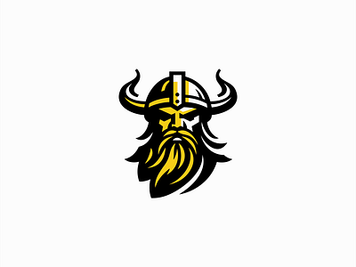 Viking Logo barber beard branding design emblem helmet icon identity illustration logo man mark mascot norse odin sports symbol vector viking warrior