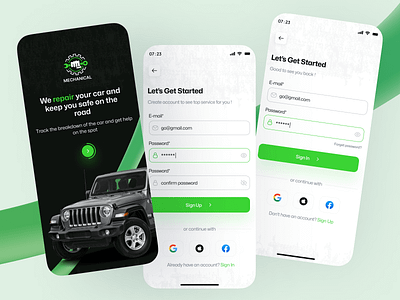 Car Maintenance Mobile App app design ui ui design uiux