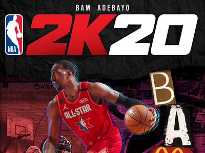 Bam Adebayo 2K Cover graphic design