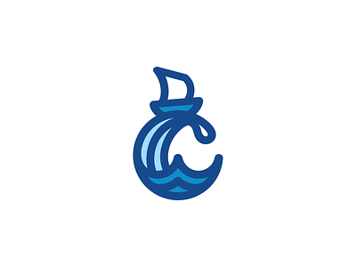 Brave Ship Logo brand branding brave ship for sale logo mark nagual design ocean ship wave