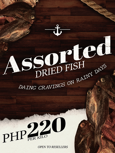 Assorted Dried Fish Poster graphic design