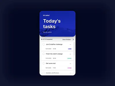 Interactive Todo list (Pure CSS) 3d animation css design html interaction list pure todo torus kit ui