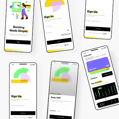 Banking app UI banking dailyui design designer dribbble fintech flat productdesign ui