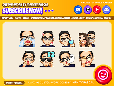 👩🏻👨🏻Personalization Original Character Emotes👩🏻👨🏻 animation animator boy character drawing character illustration couple custom design custom emotes twitch designer discord emotes facebook emotes freelance girl graphic design illustrator open commission original character spouse twitch emotes youtube emotes