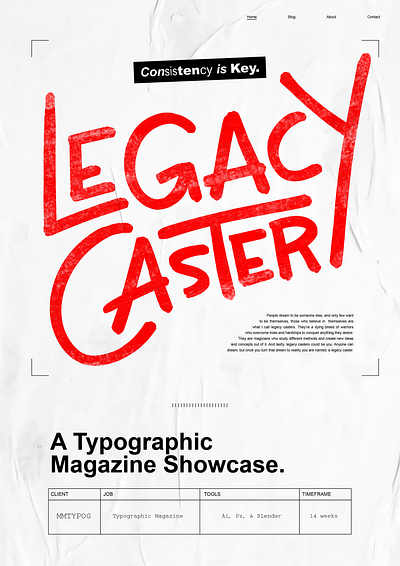 Legacy Caster graphic design