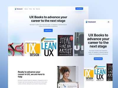 Booksend - Landing Page branding landing page ui