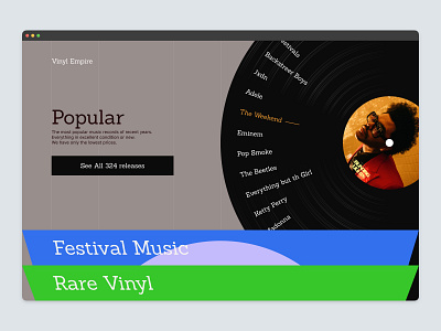 Daily UI #3 Landing Page daily dailyui desktop flat music ui