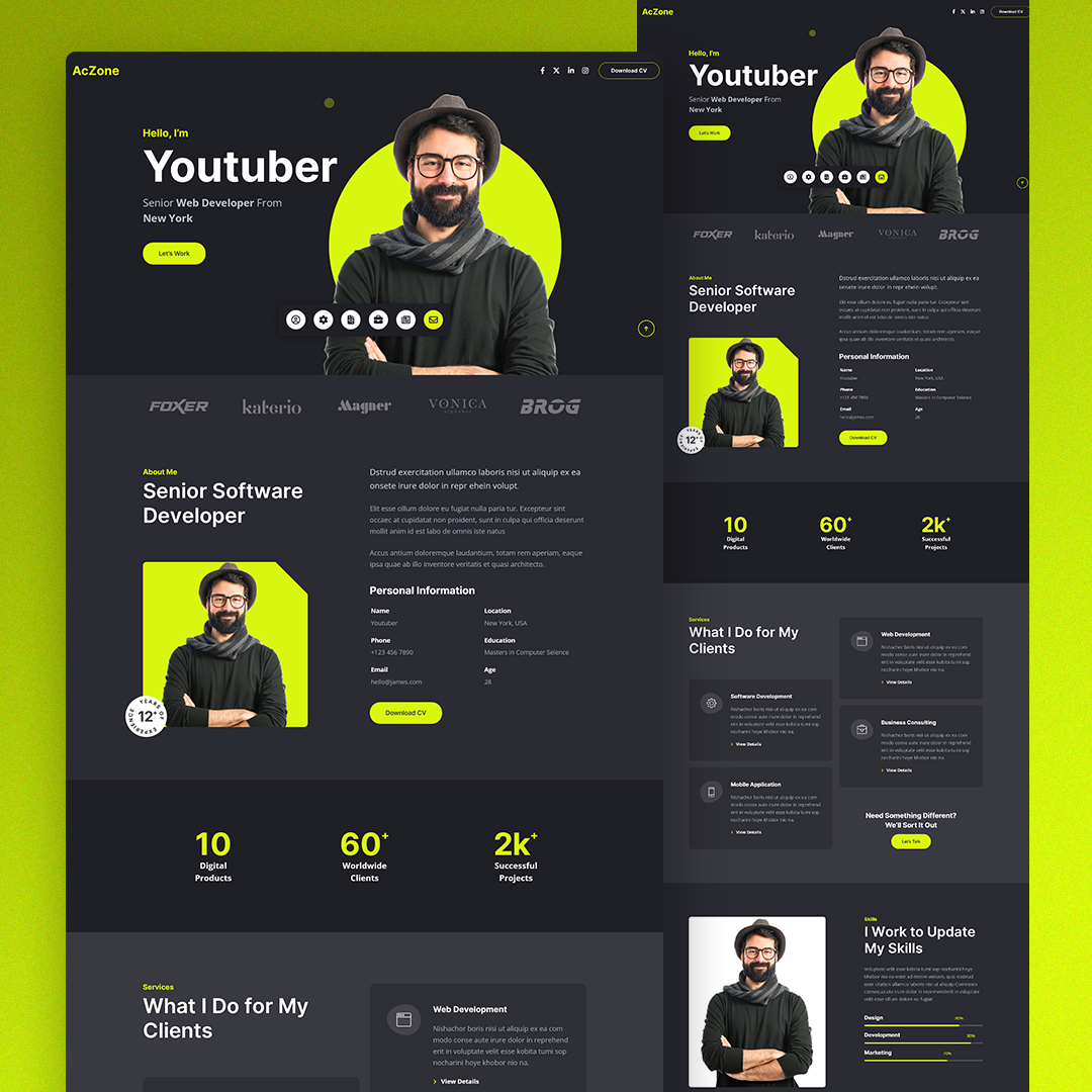 Personal Portfolio Website 😍🥰😱 landing page personal portfolio website