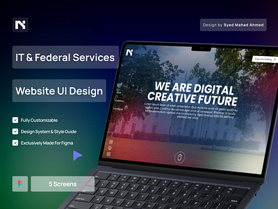 IT & Federal Services Web Design federal services website graphic design it service web itwebsite ui uiux webdesigns website