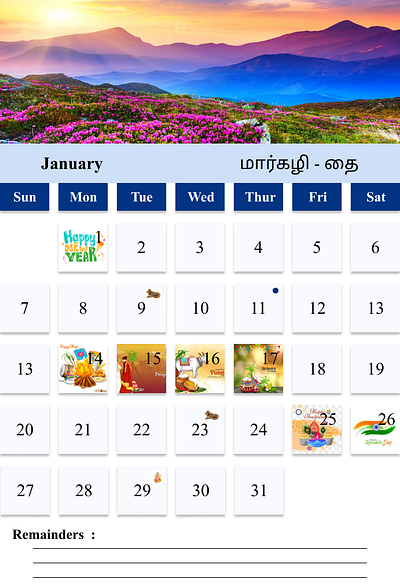 Calendar - UI UX Design 2024 calendar color daily challenge design figma ui