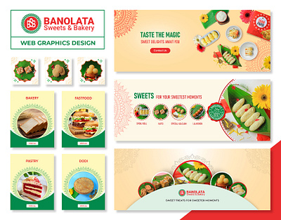 Web Graphics Design for BANOLATA SWEETS bakery banner banner design banolata banolata sweets best designer design gfxmahim graphic designer mahim ahmed ruhul sweets sweets banner top design web banner