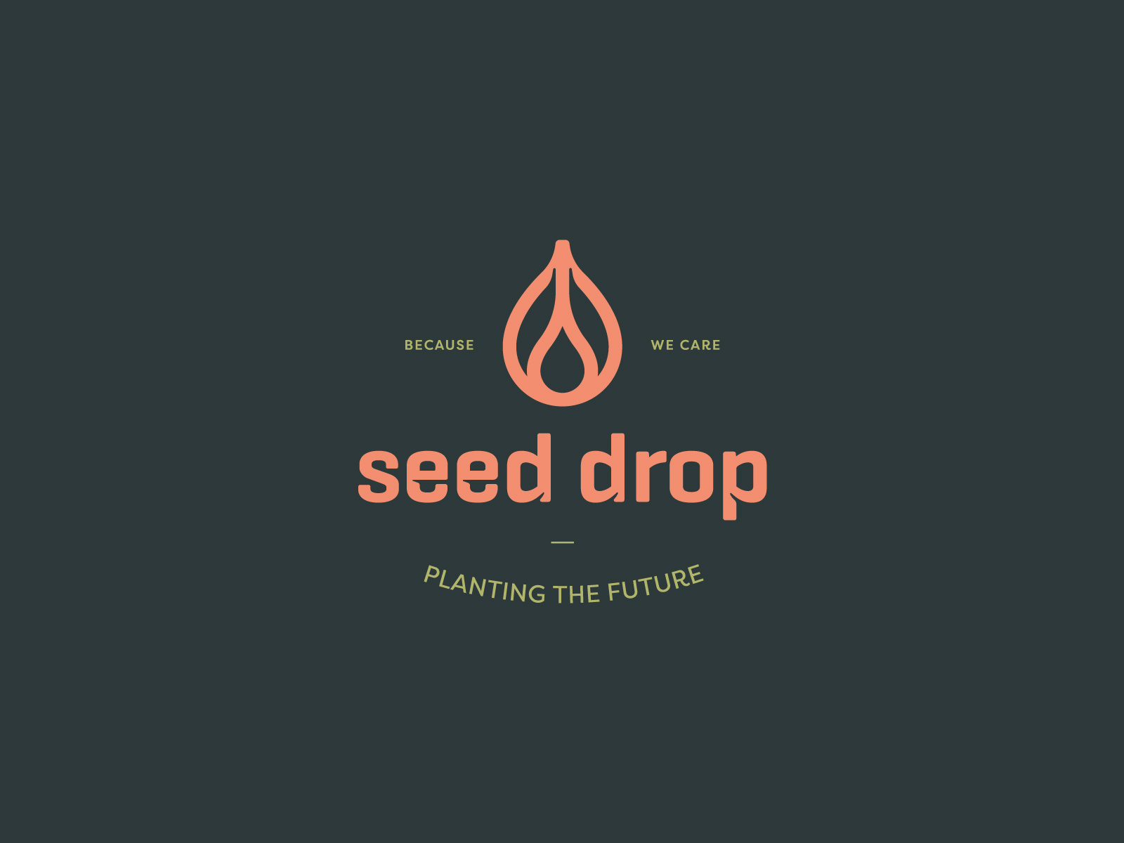 seed drop logo agriculture branding clean customized type drop environment future green growth logo design logo lockup mark razvan repa mrr nature planting plants seed sustainability vector