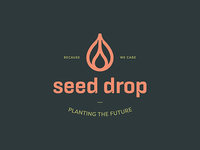 seed drop logo agriculture branding clean customized type drop environment future green growth logo design logo lockup mark razvan repa mrr nature planting plants seed sustainability vector