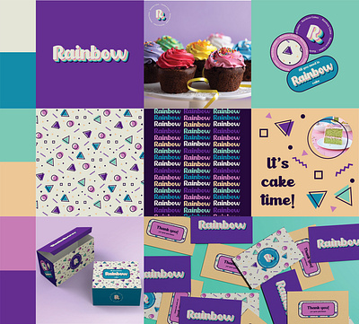Rainbow cakes brand adobe brand design branding design graphic design illustration illustrator logo vector visual identity