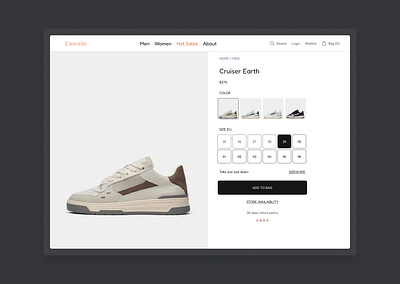 Product Page ecommerce fashion product page ui ui design website