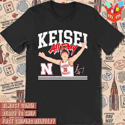 Nebraska Cornhuskers Keisei Tominaga signature all day t-shirt