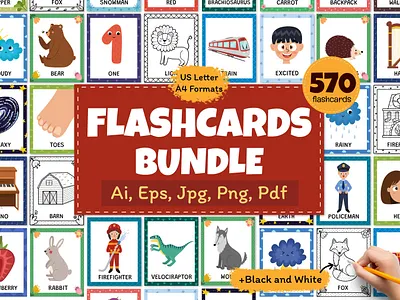 Flashcards Bundle: 570 in 1 worksheet