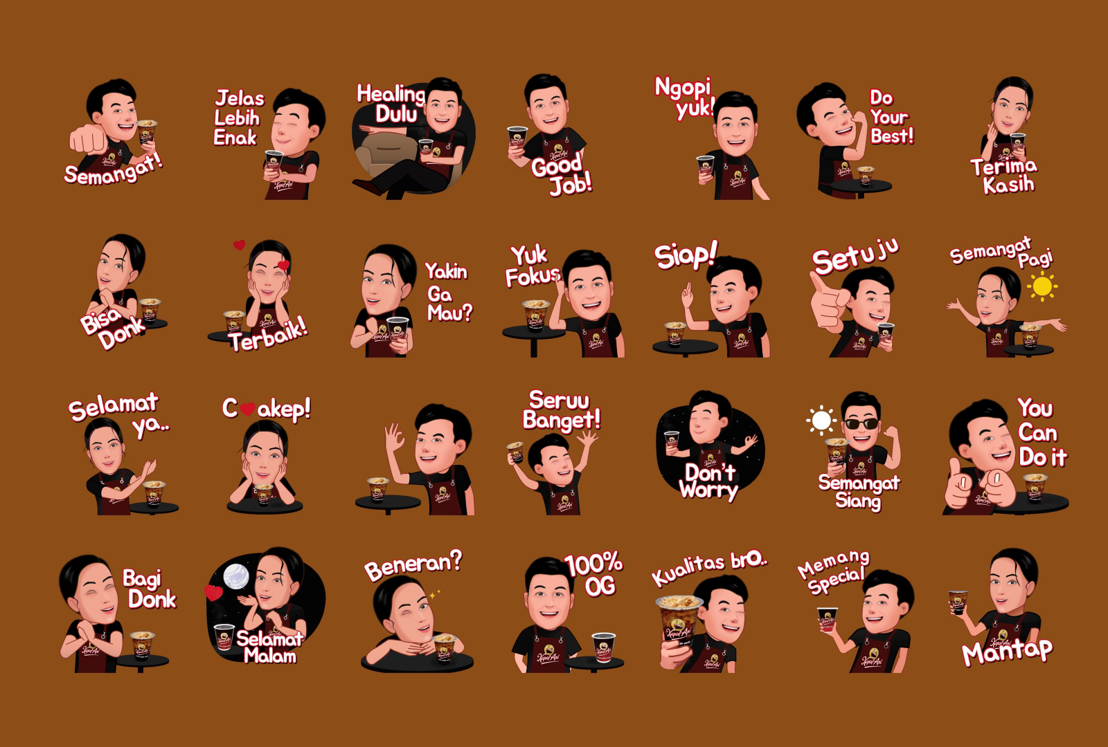 WhatsApp Animated Sticker Pack (Kapal Api) by Viky Wijaya on Dribbble