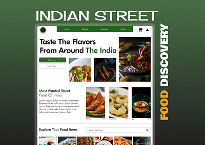 Indian Street Food Discovery | Day-16 (Ui Challenge) dailyui discovery of food food guvi indianfood ui uichallenge