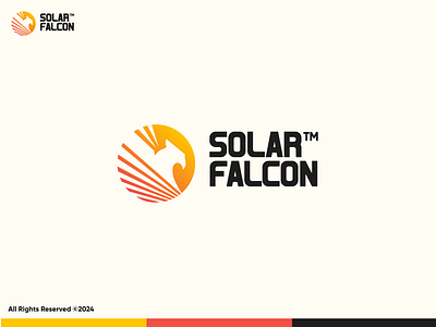SolarFalcon Logo, modern, abstract, minimal, sun, falcon, solar abstract falcon logo logo designer minimal modern solar sun tech