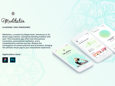 Meditative – AI Personal Trainer Mobile App app design design health app healthcare mobile app meditative meditative app mobile app mobile design ui ux