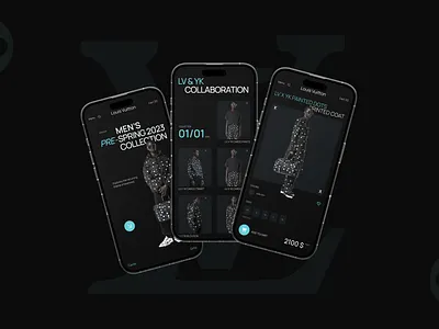 Dark concept for LV online store branding design figma interface photoshop ui ux webdesign