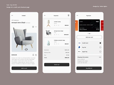 Credit Card Checkout Page app branding design illustration typography ui ux