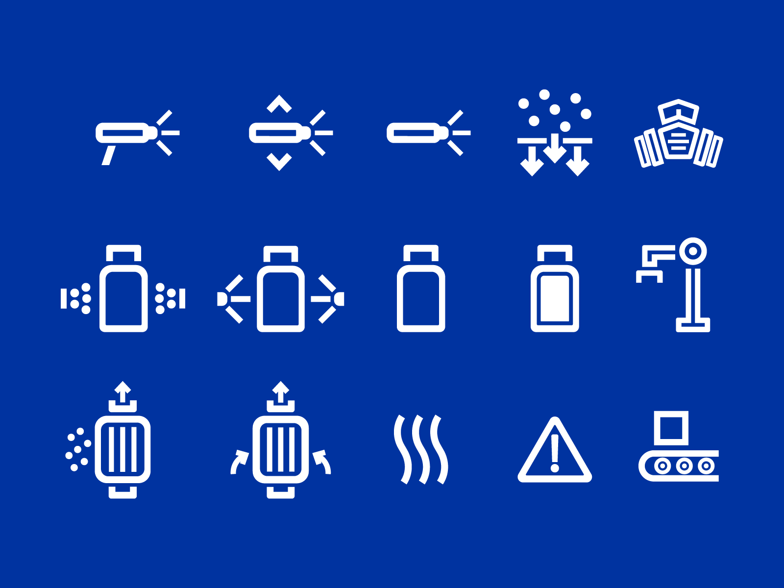 Signs for the paint shop balloon cleaning crane danger factory graphic design icon minimal paint signs simple stroke symbol technic transportation vector ventilation work