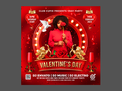Valentines Day Flyer flyer happy valentines love party romantic template valentines day valentines day flyer valentines day party
