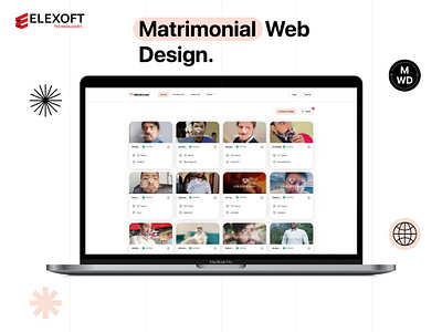 Matrimonial Web Design | Elexoft Technologies 3d animation branding graphic design logo matrimonial matrimonial services motion graphics ui web design