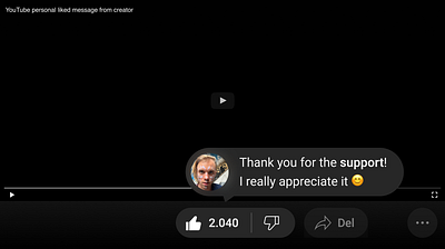 Personal thank you from YouTube creators animation design micro interactions microinteraction ui user interface youtube