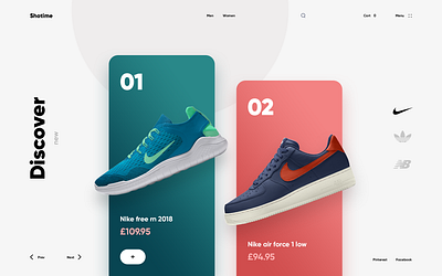 Shoes Store Landing Page app branding design graphic design icon illustration logo minimal modern new pop up popular trending typography ui ux vector web webpage website