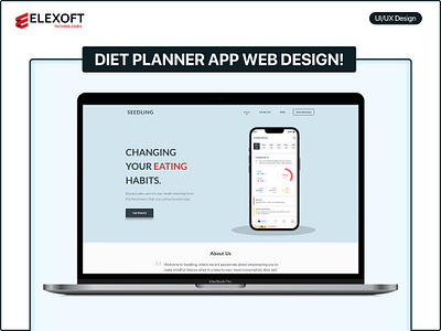 Diet Planner Web Design | Elexoft Technologies 3d animation branding diet fitness food graphic design gym logo motion graphics ui workout