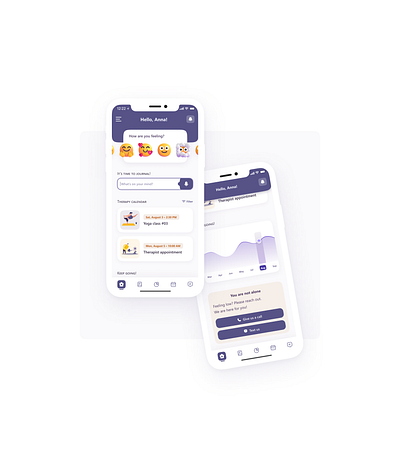 Fictive mental health app homepage - Mood tracker 3d app design figma mental health mobile mobile app mood tracker moodtracker ui ui design