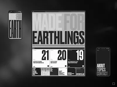 NEWS WEBSITE [main page] black branding design desktop grey main minimal mobile typography ui ui design webdesign website
