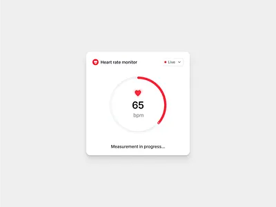 01 Heart rate monitor app clean design minimal product ui ux