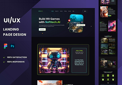 Game Development Website design ui ux