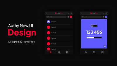 Authy New UI Design authy branding graphic design twilio ui