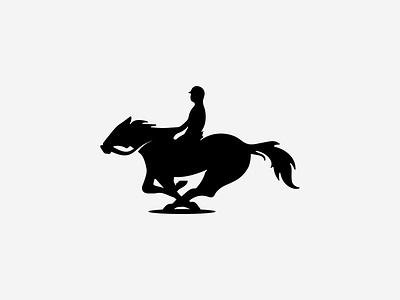 Horse animal brand branding gallop horse identity illustration logo rider