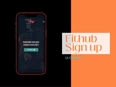 FitHub Sign Up Page Design animation motion graphics ui
