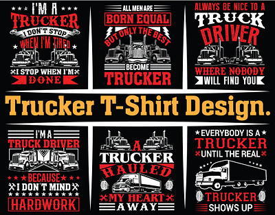 Trucker T- shirt Design car graphic design illustration seller t shirt design