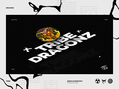 Tribe Dragons - Web3 - Crypto black blockchain branding crypto graphic design homepage landing landing page logo motion graphics nft uiux web design web3 website