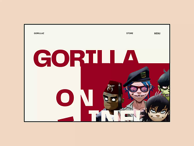 Gorillaz animation design ui ux uxui web web design