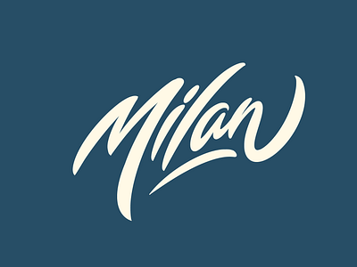 Milan Logotype handlettering lettering lohotype typography