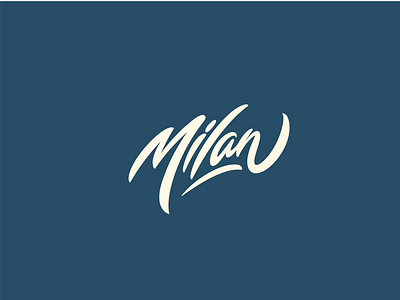 Milan Logotype handlettering lettering lohotype typography