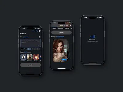 Fansy : AI Image Generator app graphic design illustration ui