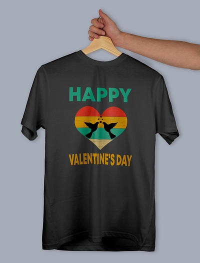Valentine's Day t-shirt design 14 february apparel clothing design graphic design happy valentines day heart illustration romantic t shirt trendy typography unique valentines